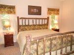 King Size Bed in the Master Bedroom on the Main Floor